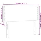  Uzglavlje tamnoplavo 100x5x78/88 cm baršunasto | shoptok.hr