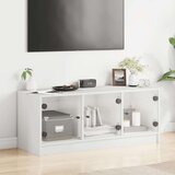 TV ormarić sa staklenim vratima bijeli 102x37x42 cm | shoptok.hr
