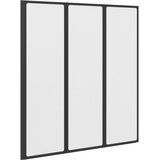  Sklopiva tuš zaslona Crna i puna mraz 132 x 2 x 140 cm | shoptok.hr