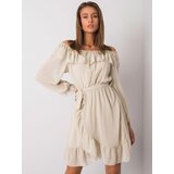 Och Bella Dress-TW-SK-BI-1203.72P-light beige | shoptok.hr