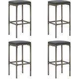  5-dijelni vrtni barski set s jastucima sivi | shoptok.hr