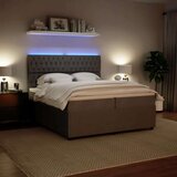  Krevet s oprugama i madracem svjetlosivi 200x200 cm baršunasti | shoptok.hr