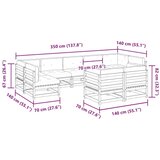 vidaXL 9-dijelni set vrtnih sofa s jastucima voštano smeđi od borovine | shoptok.hr