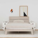  Noćni ormarići 2 kom bijeli 40 x 34 x 55 cm od masivne borovine | shoptok.hr