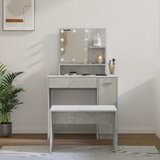  Set toaletnog stolića LED siva bojabetona od konstruiranog drva 60 x 40 x 140 cm Cijene