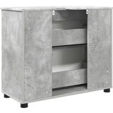 vidaXL Kopalniška omarica s predalom Betonsko siva 76.5 x 35 x 64 cm | Shoptok.si