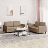  2-dijelni set sofa s jastucima boja cappuccina od umjetne kože Cijene
