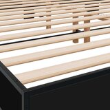  Okvir za krevet crni 160x200 cm konstruirano drvo i metal | shoptok.hr