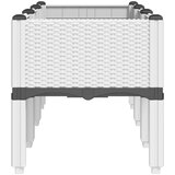  Vrtna sadilica s nogama bijela 120 x 40 x 42 cm PP | Eponuda.ba
