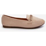 Boto Shiny Women's Loafers with Chain Beige Aredilla | ePonuda.com
