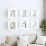  Kockaste zidne police 6 kom bijele 30 x 15 x 30 cm | Eponuda.ba