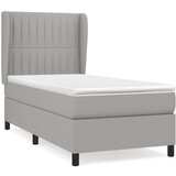  Box spring postelja z vzmetnico svetlo siva 90x200 cm blago, (20790637) | Shoptok.si