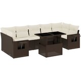  8-dijelni set vrtnih sofa s jastucima smeđi od poliratana | shoptok.hr