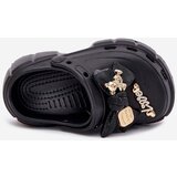 Boto Girls Foam Slippers With Bow And Decorations Black Selvana | ePonuda.com