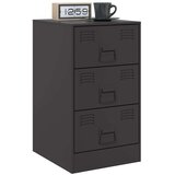 vidaXL Nočna omarica črna 34,5x39x62 cm jeklo | Shoptok.si