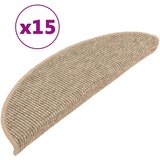  Samoljepljivi otirači za stepenice 15 kom 56x17x3 cm tamnobež | shoptok.hr