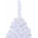  Umjetna polovica božićnog drvca sa stalkom bijela 210 cm PVC | shoptok.hr