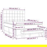  Box spring postelja z vzmetnico taupe 140x200 cm blago, (20894575) | Shoptok.si