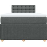 vidaXL Box spring postelja z vzmetnico temno siva 120x190 cm blago | Shoptok.si