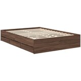  Krevetna konstrukcija Smeđi hrast 135 x 190 cm Inženjersko Drvo | shoptok.hr