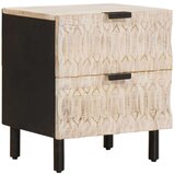  Noćni ormar 2 pcs Bijelo 40 x 33 5 x 46 cm Čvrsto drvo manga | shoptok.hr