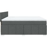 vidaXL Box spring postelja z vzmetnico temno siva 180x200 cm blago | Shoptok.si