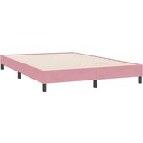 Box Spring krevet s madracem ružičasti 140x220 cm baršun | shoptok.hr