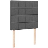 vidaXL Otomanski posteljni okvir z vzmetnico siv 90x200 cm blago | Shoptok.si