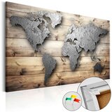  Slika na plutenoj podlozi - Silver World [Cork Map] 90x60 Cijene