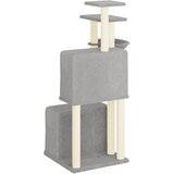  Penjalica za mačke sa stupovima za grebanje svjetlosiva 122 cm | shoptok.hr