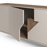 Marckeric Krem/u prirodnoj boji komoda u dekoru hrasta 150x80x40 cm Lilou – | shoptok.hr