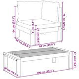 vidaXL 5-dijelna set vrtnih sofa od masivnog drva bagrema s jastucima | shoptok.hr