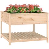  Sadilica s policom 111,5x111,5x81 cm od masivne borovine | shoptok.hr