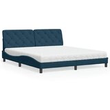 Krevet s madracem plavi 180x200 cm baršunasti | Eponuda.com