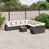 vidaXL 11-dijelni set vrtnih sofa od poliratana s jastucima crni | shoptok.hr