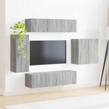  Set zidnog ormarića za TV Zidne 6 pcs Siva Sonoma | shoptok.hr