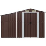  Vrtno spremište smeđe 277 x 93 x 179 cm od pocinčanog čelika | shoptok.hr