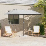 vidaXL Vrtni suncobran Pijesak 380 x 196 x 235 cm | shoptok.hr