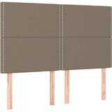 Box spring postelja z vzmetnico LED taupe 140x200 cm blago, (20726053) | Shoptok.si