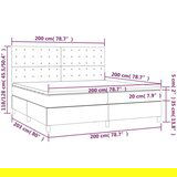 Box spring postelja z vzmetnico svetlo siva 200x200 cm blago, (20899968) | Shoptok.si