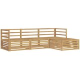  Set vanjskih sofa 4 pcs Bijela Čvrsto drvo akacije | shoptok.hr