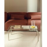 noo.ma Klubska mizica s stekleno mizno ploščo v srebrni barvi 60x110 cm Uku – | Shoptok.si