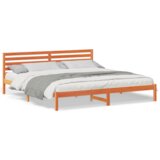  Konstrukcija postelje z vzglavjem Voskast rjav 200 x 210 cm, (5000127617) | Shoptok.si