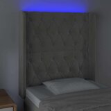  Uzglavlje svjetlosivo 83 x 16 x 118/128 cm baršunasto | shoptok.hr