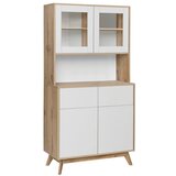 Støraa Bela/v naravni barvi vitrina v hrastovem dekorju 84x165 cm Skandi – | Shoptok.si