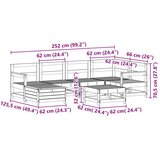  Vrtna sedežna garnitura 7-delna impregnirana trdna borovina | Shoptok.si