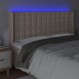  LED uzglavlje boja cappuccina 163x16x118/128cm od umjetna koža | shoptok.hr