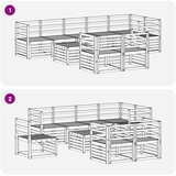  Set vanjskih sofa 9 pcs Bijela 59 x 59 x 37 cm | Eponuda.ba