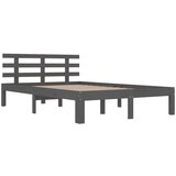  Posteljni okvir siv iz trdnega lesa 200x200 cm, (20648334) | Shoptok.si