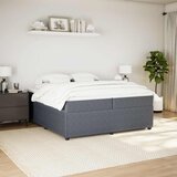  Krevet s oprugama i madracem tamnosivi 200x200 cm baršunasti | shoptok.hr